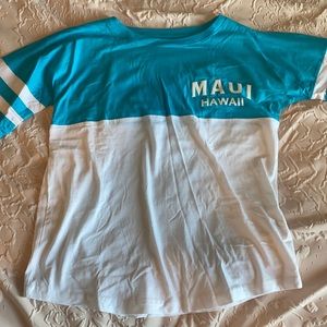 Maui Hawaii S Blue & White Long Sleeve Shirt